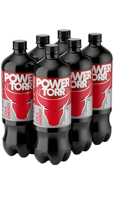 Энергетический напиток  Power Torr Metal Cola Energy, 1.0 л, 6 шт